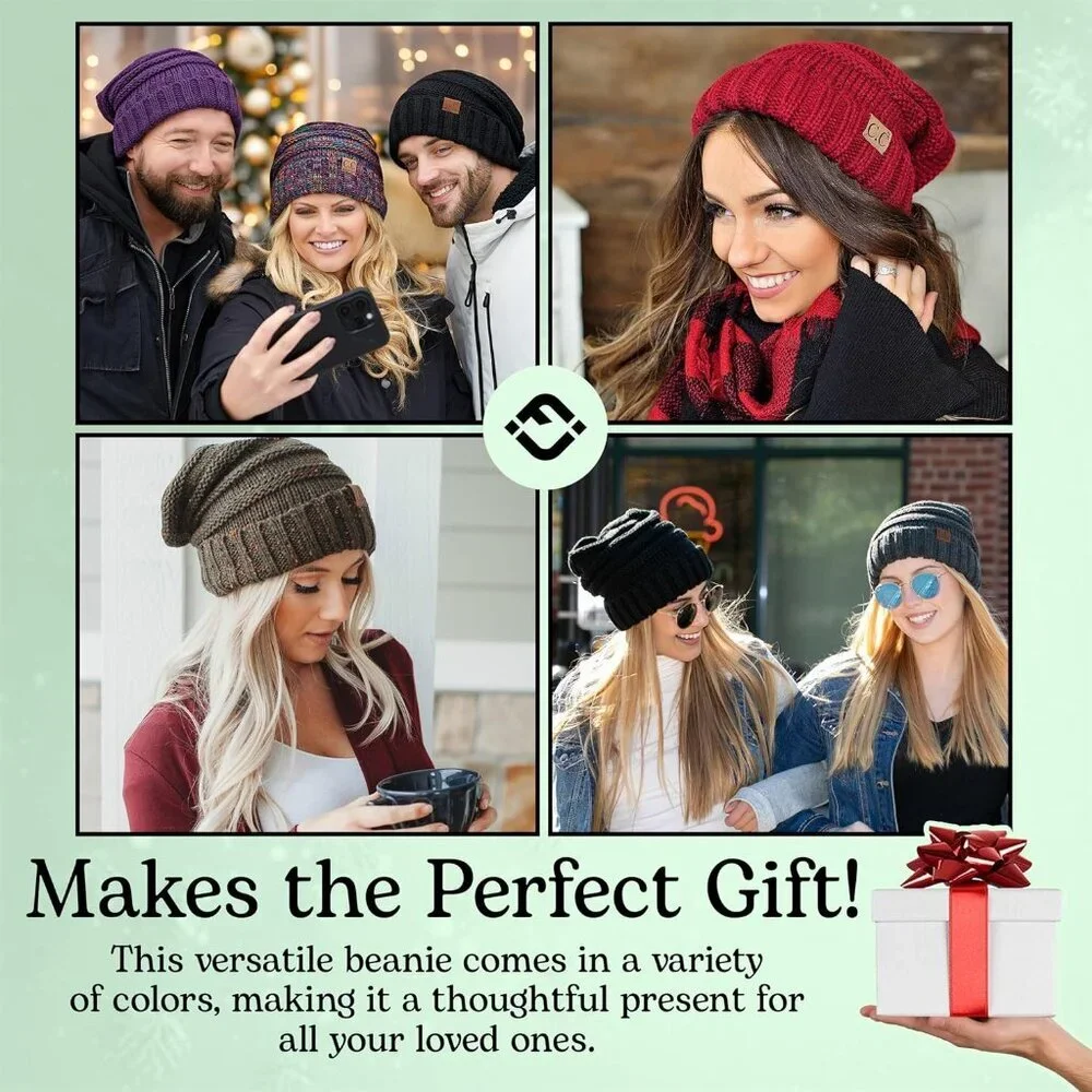 Trendy Warm Chunky Cable Knit Slouchy Beanie - Picture 6 of 9